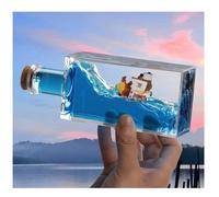 Bandai Hobby Modèle de Bateau One Piece - Going Merry,Bouteille de Dérive de Liquide,Modèle Fluide de Bateau en Acrylique,Soulagement du Stress,pour Ornement de Bureau de décoration