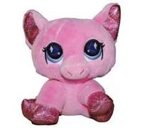 BANDAI Littlest Pet Poupée licorne en peluche douce avec oreilles pailletées et grands yeux Rose