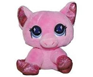 BANDAI Littlest Pet Poupée licorne en peluche douce avec oreilles pailletées et grands yeux Rose