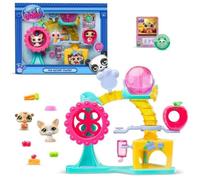 Bandai - Littlest Pet Shop - Coffret Fun Factory - Ensemble De Jeu Avec 2 Animaux, Décor Et Accessoires - Bf00519