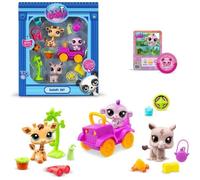 BANDAI - Littlest Pet Shop - Pack Safari - 3 animaux et accessoires - BF00524