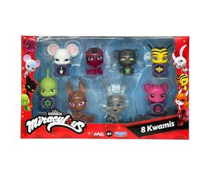 BANDAI - Miraculous Ladybug - Coffret 8 Figurines Kwamis - Mini-Personnages à Collectionner - Mini Figurines Mignonnes Kwami Miraculous - Idée Cadeau Jouet Enfant dès 4 Ans - P50532