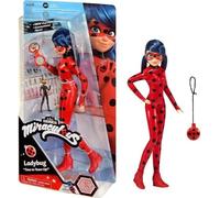 BANDAI - Miraculous Ladybug - Poupée mannequin 26 cm - Ladybug avec son téléphone - Nouveau costume effet vinyle - P50028