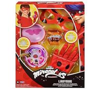 BANDAI - Miraculous Ladybug - Set de Transformation Déguisement Ladybug - Yoyo Téléphone Masque Gants Boucles d'oreilles Lumineuses - Coffret Accessoires Miraculous - Jouet Enfant 4 Ans et + - P50619