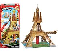 BANDAI - Miraculous - Playset Deluxe Paris - Grande Aire de Jeu Monument 1,20m - Tour avec +40 Accessoires, Étages, Magasins, Tyrolienne - Poupées Non incluses - Jouet Enfant 4 Ans et + - P50659