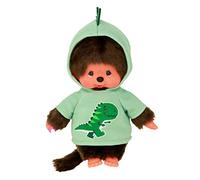 Bandai - Monchhichi Dinosaure - Peluche Iconique des années 80 - Peluche Douce 20 cm pour Enfants et Adults - SE242177