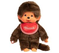 Bandai - Monchhichi - Peluche - Garçon Bavoir Rouge 20 cm - 25501