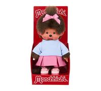 BANDAI - Monchhichi - Peluche Jupe Baskets - Peluche Singe Iconique des années 80 Toute Douce 20 cm Enfants et Adultes - Monchhichi en Baskets - Jouet Enfant 2 Ans et + - SE203949