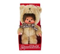 BANDAI - Monchhichi - Peluche Monchhichi Nounours - Peluche Singe Iconique des années 80 - Peluches Toutes Douces 20 cm pour Enfants et Adultes - Ourson - Jouet Enfant 2 Ans et + - SE203963
