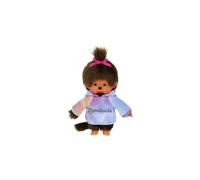 Bandai - Monchhichi - Peluche Monchhichi Sweat Tie and Dye - Peluche Iconique des années 80 - Peluche Toute Douce 20 cm pour Enfants et Adultes - SE42160