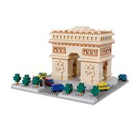 Bandai - Nanoblock - Arc de Triomphe Deluxe - Mini-Figurine en Briques 1560 pcs - Jeu de Construction Montage Maquette Monuments Paris - Kit Construction Jouet Enfant 12 Ans et + Ado Adultes - NBC045