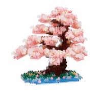 Bandai - Nanoblock - Cerisier en Fleurs Deluxe - Figurine en Briques - Jeu de Construction Cerisier 990 Briques - Kit Construction Figurines en Pixel - Arbre à Construire en Mini-Briques - NBC048