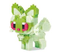 Bandai - Nanoblock - Poussacha (Sprigatito) - Pokémon - Mini Figurine en Briques Pokemon - Kit Construction Figurine Pokémon Poussacha en Pixel - Jouet Enfant 12 Ans et + Ado Adultes - NBPM01
