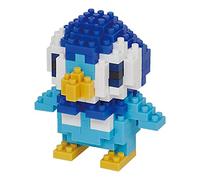 Bandai - Nanoblock - Tiplouf - Pokémon - Mini figurine en briques - Jeu de construction - Kit construction figurine Pokémon Tiplouf (Piplup) en pixel - NBPM079