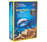 BANDAI - National Geographic - Kit de fouille - 3 fossiles de Dents de Requins à extraire - Jeu Scientifique et éducatif - STEM - JM80560M