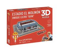 BANDAI National Soccer Club Stadion Puzzle Stade 3D El Molinón (Sporting Gijón) (10803), Multicolore