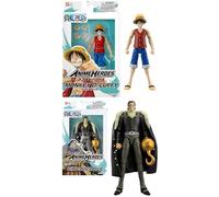 BANDAI One Piece - Anime Heroes - Battle Pack - Figurine Monkey D. Luffy East Blue Versus Crocodile 17 cm - Licence Officielle One Piece - Jouet Enfant 4 Ans et + 37056 et 37055