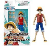BANDAI One Piece - Anime Heroes - Figurine Monkey D. Luffy East Blue 17 cm - Licence Officielle One Piece - Figurine articulée Luffy Version East Blue - Jouet Enfant 4 Ans 37056