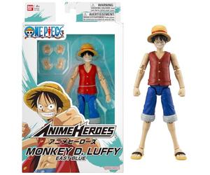 BANDAI One Piece - Anime Heroes - Figurine Monkey D. Luffy East Blue 17 cm - Licence Officielle One Piece - Figurine articulée Luffy Version East Blue - Jouet Enfant 4 Ans 37056