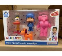 BANDAI - Pack de 4 Figurines Pocoyo et Ses Amis FA77750, Jouets en Plastique pour Enfants, Ensemble à Collectionner de la série télévisée, poupées de Jouet.
