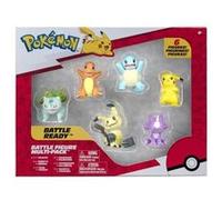 Pack De 6 Figurines Bandai - Pokémon - Pikachu. Carapuce. Salameche. Bulbizare. Mimiqui.Toxizap - Jw2684