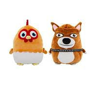 BANDAI Peluche réversible 2 en 1 La Ferme de Zenon, Bartolito et Beto 25 cm, Peluche Douce Multicolore, modèle PK34211