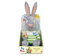 BANDAI Pip and Posy Peluche parlante avec cochon - Grand ours en peluche parlant - Peluche avec sons - Grande peluche avec phrases de l'émission télévisée