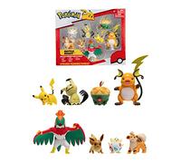 Bandai Pokémon 8 Figurines Battle - Pikachu, Evoli (Eevee), Dratatin (Appletun), Togepi, Caninos (Growlithe), Mimiqui (Mimikyu), Raichu et Brutalibré (Hawlucha) - JW2687