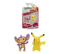 BANDAI - Pokémon - Pack de 2 Figurines Battle - Pikachu et Capumin - W11 - Figurines 5 cm à Collectionner - JW2635