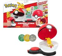 BANDAI - Pokémon - Poké Ball Attaque Surprise - Jeu Combat - 2 Poké Balls avec Leur Pokémon et 6 disques d'attaques - Modèle aléatoire - JW2474