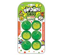 BANDAI Poppops - Deluxe Pack de 6 Poppops Snotz - 6 Bulles de Slime Verte à éclater & 2 Figurines Surprises à Collectionner - Loisirs Créatifs - Pte À Malaxer