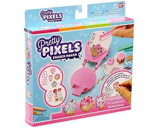 Bandai - Pretty Pixels - Krazy Pixels - Fabrique à gommes - Set de démarrage - Thème friandises - Loisirs créatifs - 38522