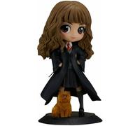 Bandai - Qposket - Wizarding World Harry Potter - Figurine de collection Hermione Granger avec Pattenrond (Crookshanks) 14cm - BP16651P