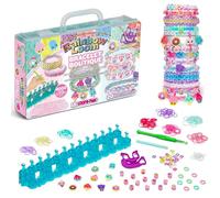 BANDAI - Rainbow Loom Boutique - Coffret Fabrication Automatique de Bracelets Élastiques - Loisir Créatif - Contient 4000 Élastiques, Crochets, Beadmojis, Charms - Jouet Enfant 7 ans et + - CD0186