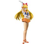 Bandai S.H. Figuarts Sailor Moon Sailor Venus Animation Color Edition Artemis 14 cm Figurine