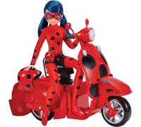 Bandai - Miraculous Ladybug - Scooter Miraculous Switch'n go + poupée articulée Ladybug Lucky Charm 26cm - P50668