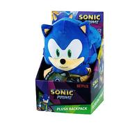BANDAI Sonic Prime Sonic Sac à dos Sonic | Sac d'école 30 cm pour filles et garçons basé sur Sonic Prime Netflix Show | Le sac à dos Sonic The Hedgehog pour garçons et filles est un excellent cadeau