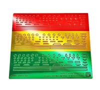 BANDAI SPIRITS Kit d'autocollants métalliques 3D personnalisés de 30 mm (missions de 30 minutes, unisexe, adulte, petit, moderne, rouge, jaune, vert, plastique, véhicules, non pliable)