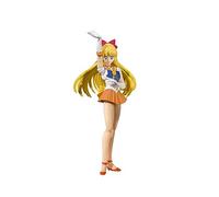 Bandai Spirits S.H. Figuarts Sailor Moon Sailor Venus Animation Color Edition (version revente), env. 140 mm, PVC et ABS, figurine peinte