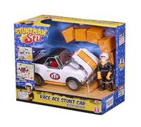 BANDAI - Stuntman Stu - Crash Voiture de Course - Jouet pour réaliser des Cascades - Figurine Cascadeur Inclus - Jeu de Crash avec véhicule et Accessoires - Jouet Enfant 4 Ans et + - COSS8200