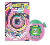Bandai - Tamagotchi Paradise Terre - Animal Virtuel à élever - Tamagotchi avec molette de Zoom - Jouet Interactif en français - Modèle Terre Rose et Vert - Jouet Enfant 6 Ans et + - 43421