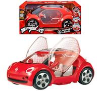 BANDAI - Voiture Miraculous Ladybug - Volkswagen e-Beetle de Ladybug - Licence Officielle Film Miraculous - Portières, Coffre et Toit Ouvrants - Poupée Non Incluse - Jouet Enfant 4 Ans et + - P50669