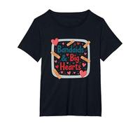 Bandaids & Big Hearts : Cadeau d'appréciation pour infirmière attentionnée T-Shirt, Femme Grandes Tailles, Noir, 6X