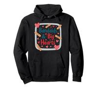 Bandaids & Big Hearts : Cadeau de Reconnaissance pour Une infirmière attentionnée Sweat à Capuche, Unisexe pour Adultes, Noir, XXL