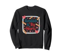Bandaids & Big Hearts : Cadeau de Reconnaissance pour Une infirmière attentionnée Sweatshirt, Unisexe pour Adultes, Noir, XXL