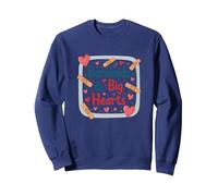 Bandaids & Big Hearts : Cadeau de Reconnaissance pour Une infirmière attentionnée Sweatshirt, Unisexe pour Adultes, Bleu Marine, XXL