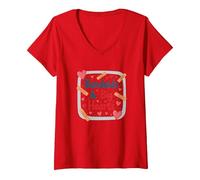 Bandaids & Big Hearts : Cadeau de Reconnaissance pour Une infirmière attentionnée T-Shirt avec Col en V, Femme, Rouge, XXL