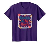 Bandaids & Big Hearts : Cadeau de Reconnaissance pour Une infirmière attentionnée T-Shirt, Enfant, Violet, 6 Ans