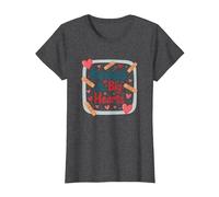 Bandaids & Big Hearts : Cadeau de Reconnaissance pour Une infirmière attentionnée T-Shirt, Femme, Chiné Foncé, XXL