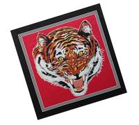 Bandana à motif cool de 53,3 cm pour femme et homme - Turbans carrés colorés - Bandanas en coton - Motif floral, Rouge, taille unique